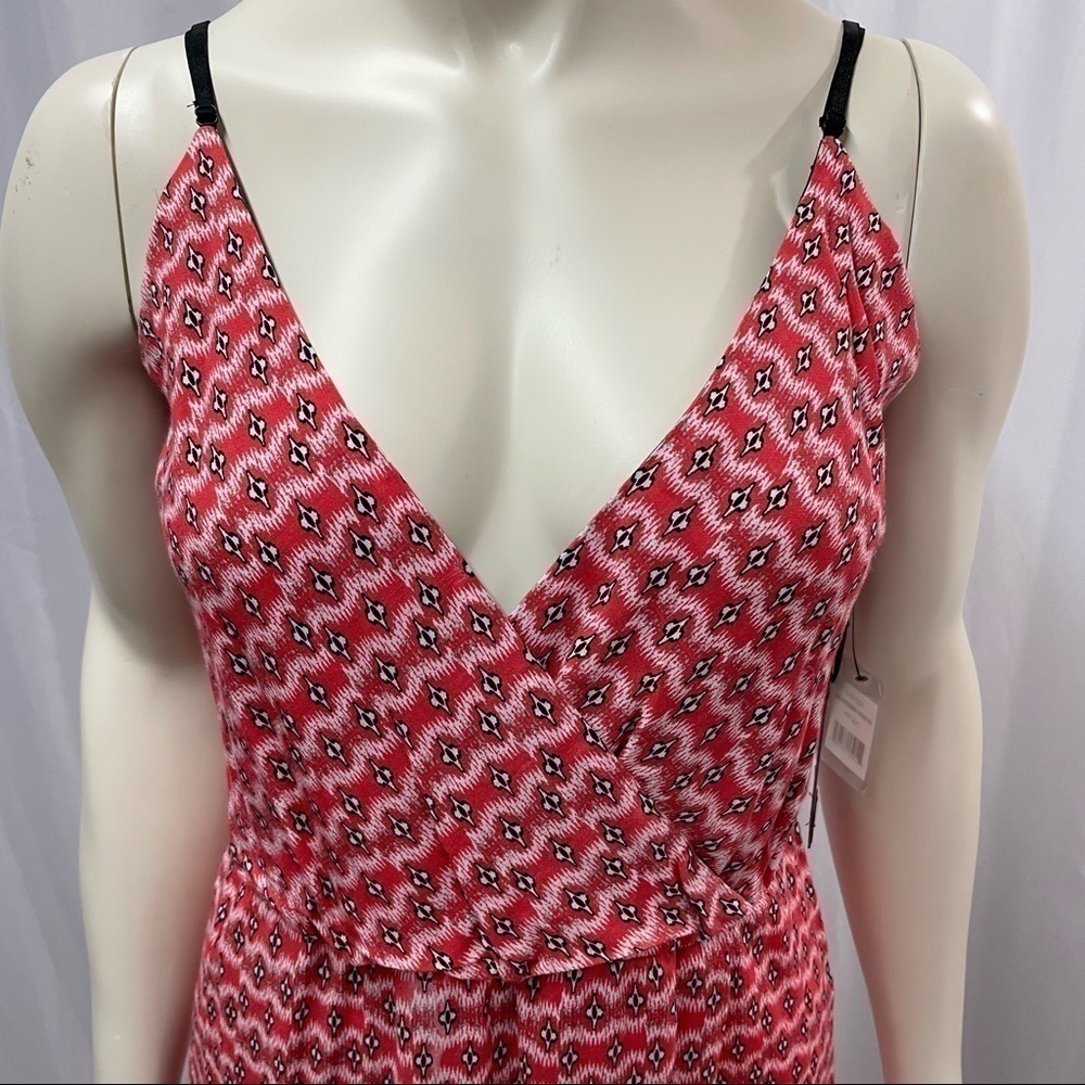 NWT Dex Asymmetrical Faux Wrap Dress Red Size XS - Picture 2 of 11